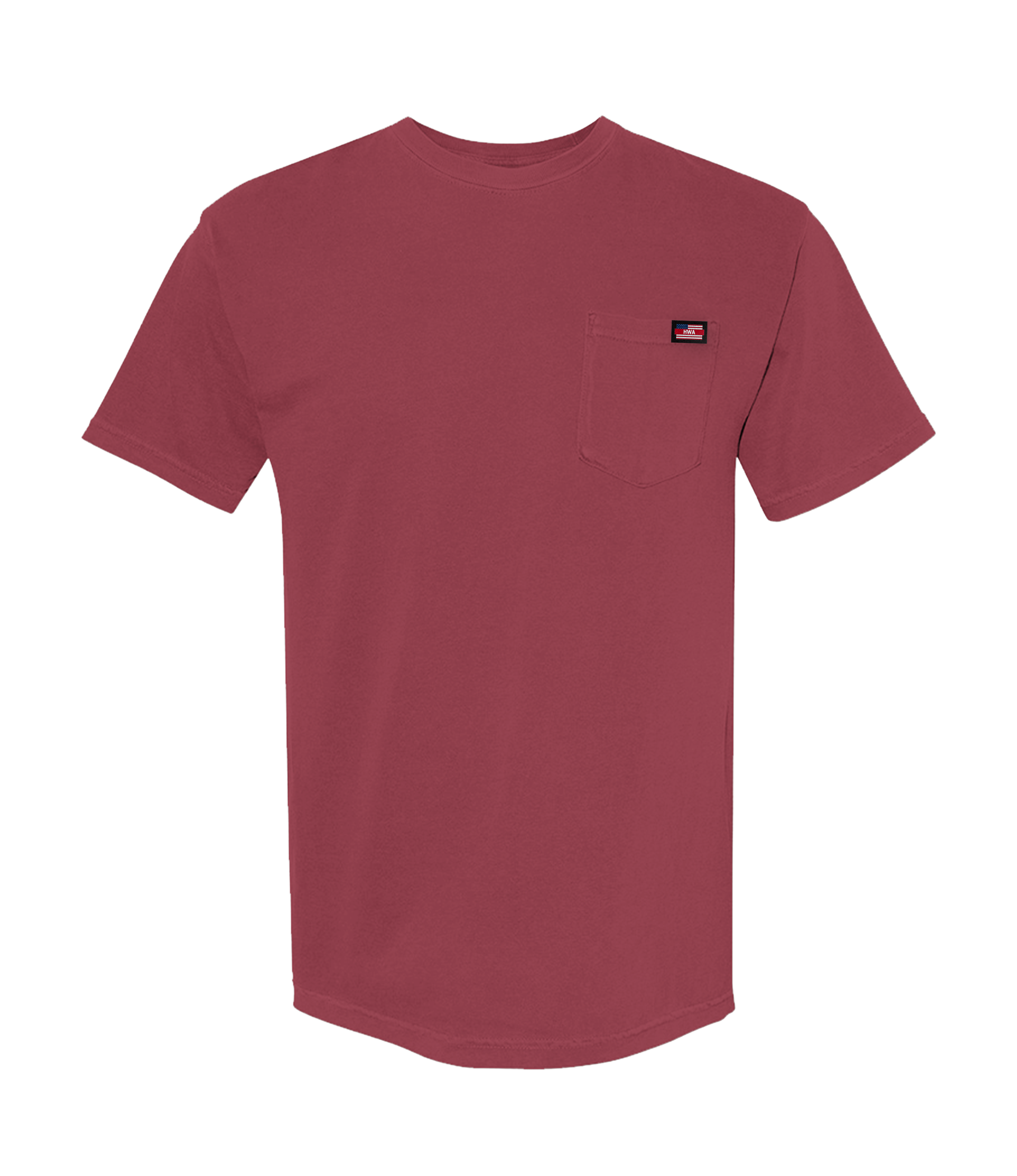 Red Heavyweight Pocket-T-Shirt