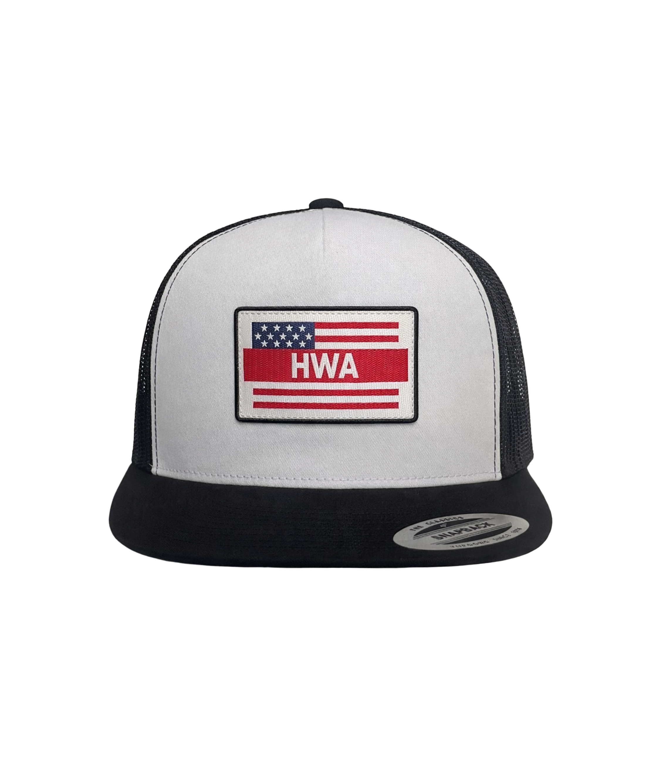 White Crown 5 Panel Trucker Cap