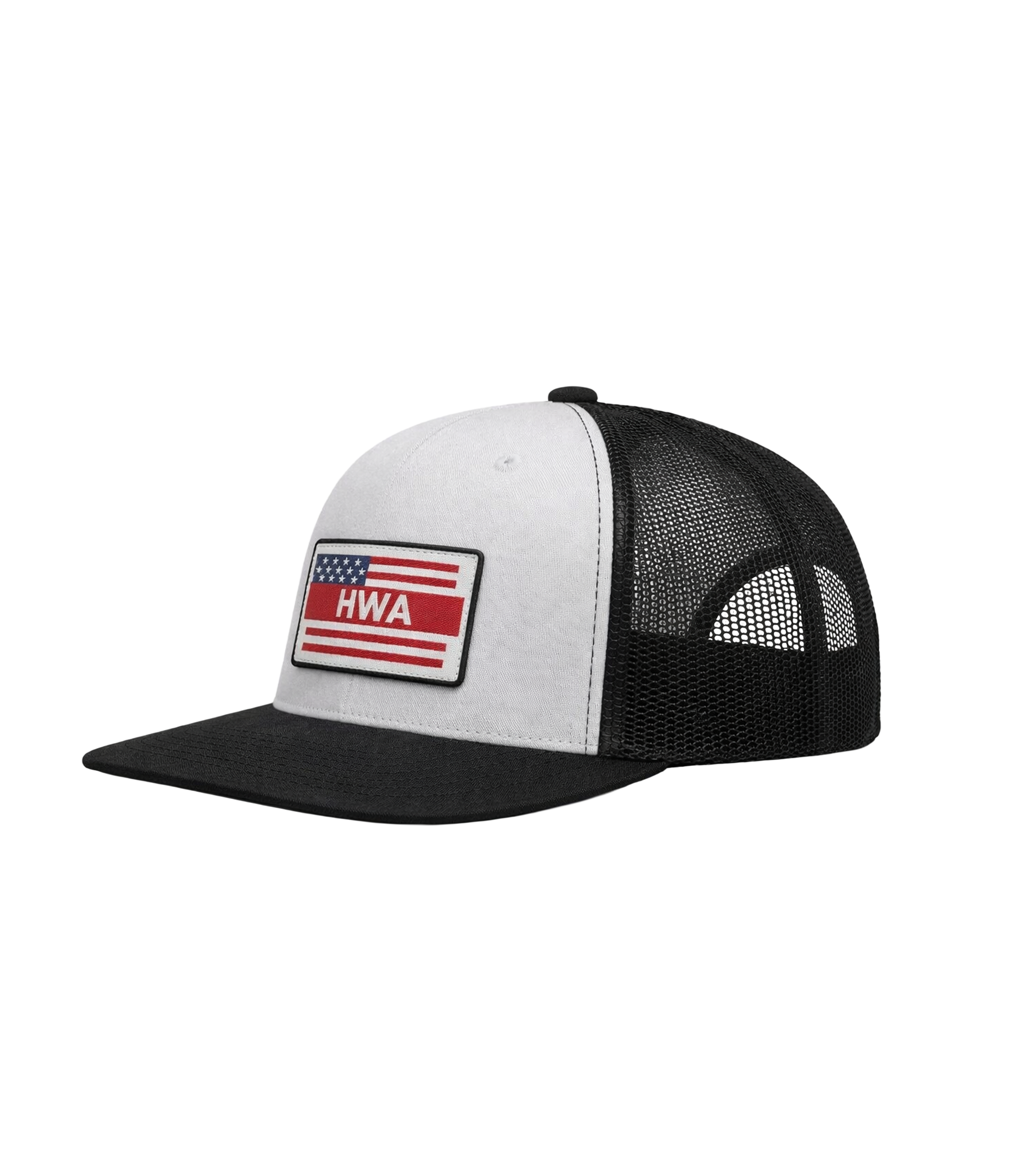 White Crown 5 Panel Trucker Cap